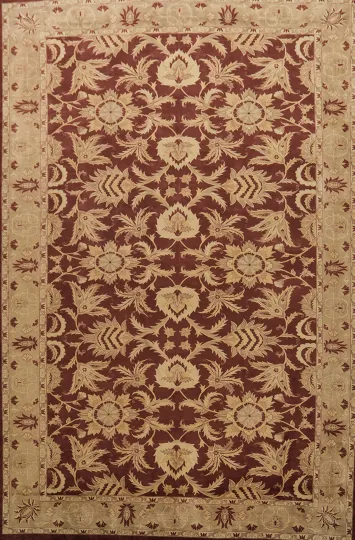 Elegant Maroon Traditional Vegetable-Dye Oriental Zeigler Large Rug 14x21