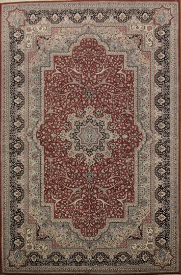 Traditional Vegetable-Dye Oriental Kashan Large Rug 12x18