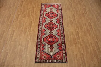 Geometric Elegance: Ardebil Persian Runner Rug 4x11