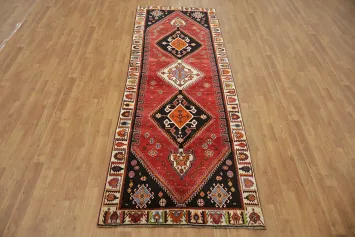 Vegetable Dye Tribal Shiraz Persian Runner Rug 3x10