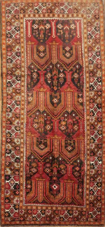 Authentic Vintage Balouch Persian Runner Rug 4x8