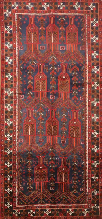 Elegant Geometric Balouch Persian Rug 4x8