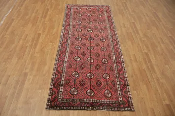 Geometric Vintage Hamedan Runner Rug 4x9