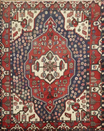 Authentic Vintage Hamedan Persian Rug 5x7