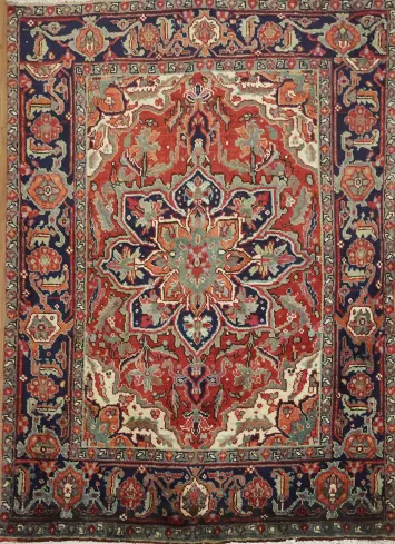 Exquisite Traditional Heriz Persian Rug 4x5