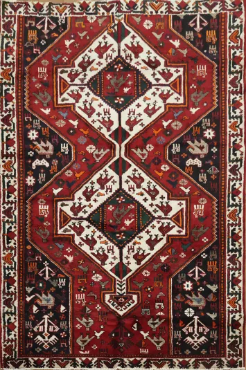 Elegant Tribal Shiraz Persian Area Rug 5x8