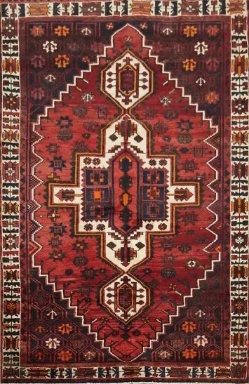 Stunning Tribal Qashqai Persian Area Rug 6x9