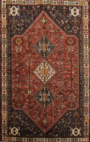 Traditional Masterpiece: Shiraz Persian Area Rug 6x9