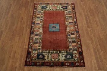 Authentic Tribal Vegetable Dye Yalameh Persian Rug 4x6
