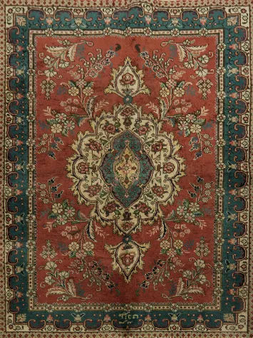 Elegant Vintage Tabriz Persian Rug 5x6