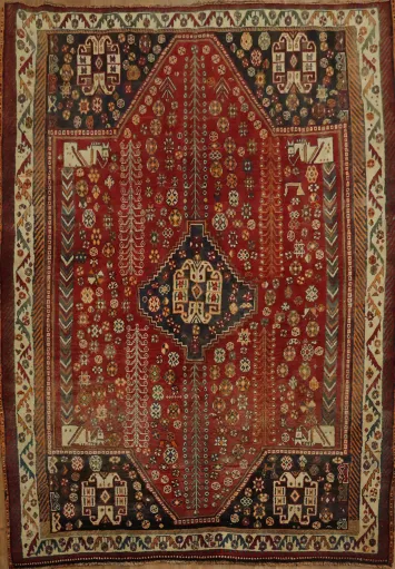 Authentic Shiraz Persian Rug 5x7