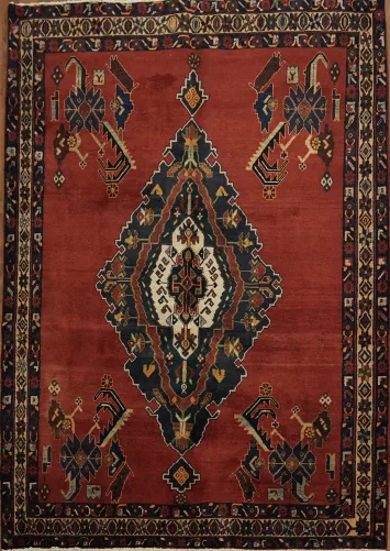 Vintage Persian Sirjan Persian Rug 5x7