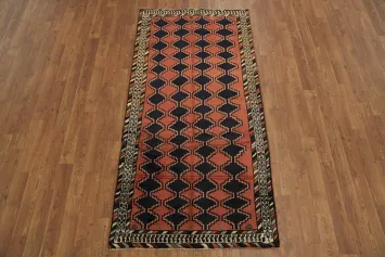 Authentic Geometric Shiraz Persian Rug 3x6