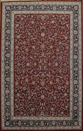 Luxurious Burgundy Kashan Oriental Large Rug 12x18