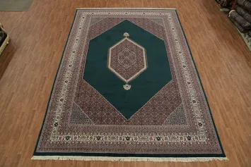 Luxurious Deep Green Bidjar Oriental Large Rug 12x18