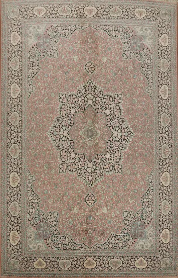 Classic Silk Persian-Inspired Area Kashmir Rug 12x18
