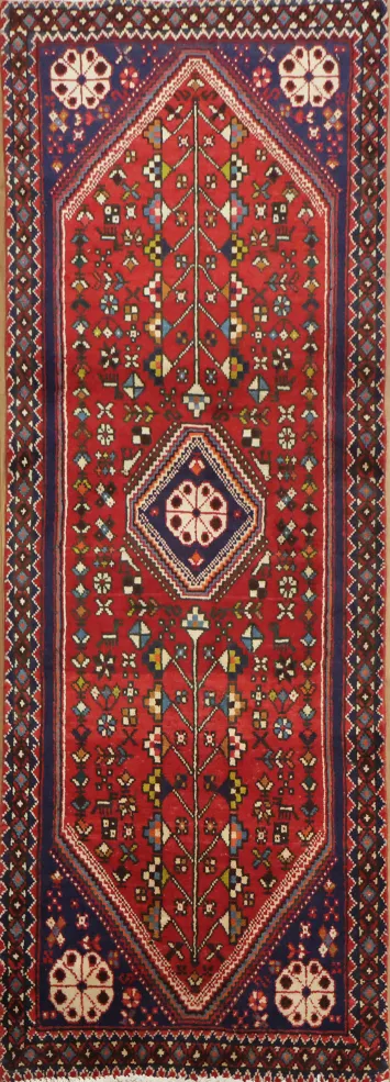 Traditional Oriental Abadeh Rug with Rich Red and Blue Accents 2x5