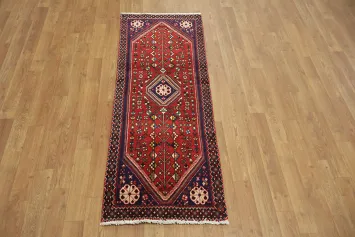 Traditional Oriental Abadeh Rug with Rich Red and Blue Accents 2x5