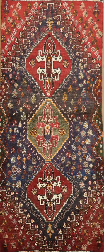 Colorful Shiraz Persian Runner Rug 2x5