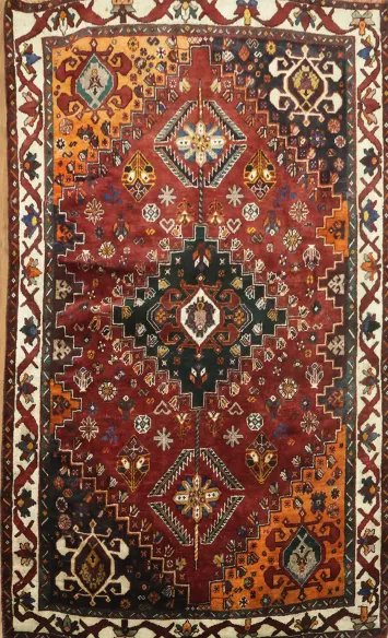 Tribal Geometric Shiraz Persian Rug 3x5
