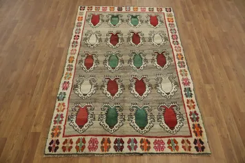Unique Vegetables Dye Gabbeh Persian Rug 5x6