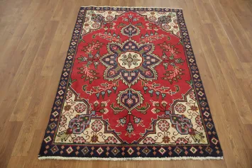 Luxurious Red Tabriz Persian Rug 3x5