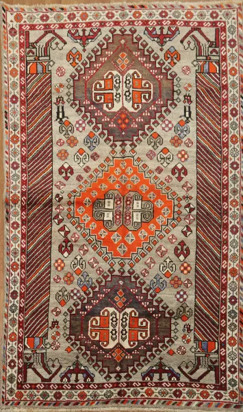Vegetable Dye Qashqai Gabbeh Persian Rug 4x7