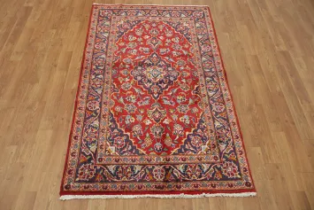 Vintage Floral Kashan Persian Rug 3x5