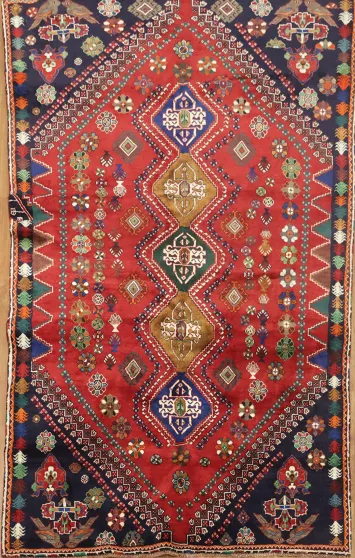 Geometric Tribal Traditional Persian Shiraz 5x8