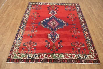 Elegant Red Sirjan Persian Area Rug 6x8