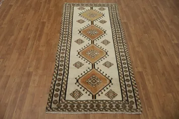 Traditional Geometric Natural Dyed Persian Gabbeh Rug  3x7