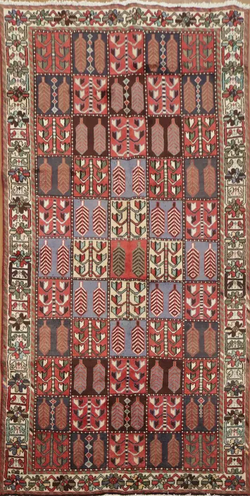 Colorful Garden Design Bakhtiari Persian Area Rug 5x9