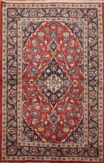 Exquisite Red Kashan Persian Rug 3x5