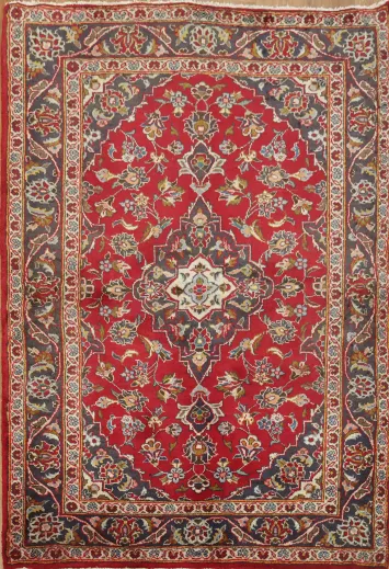 Elegant Red Kashan Persian Rug 3x5