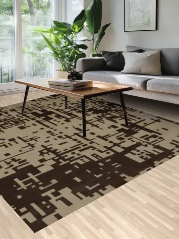 Contemporary Earth-tone Nepal Tibetan Oriental Area Rug 8x10