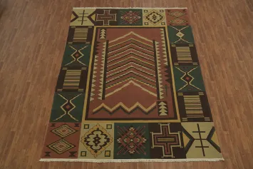 Southwestern Style Oriental Kilim Area Rug 9x12