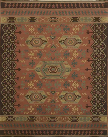Southwestern Style Oriental Kilim Area Rug 8x10