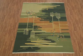Abstract Art Oriental Kilim Area Rug 8x10