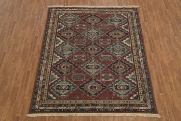 Rustic Charm Meets Artistry Oriental Sumak Area Rug 8x10