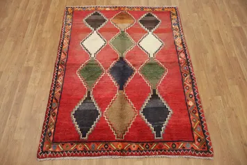 Persian Geometric Tribal Gabbeh Small Rug 4x5