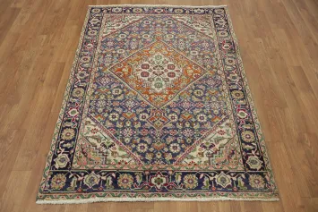 Geometric Traditional Persian Tabriz Area Rug 3x4
