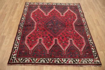 Tribal Traditional Persian Qashqai Area Rug 5x5