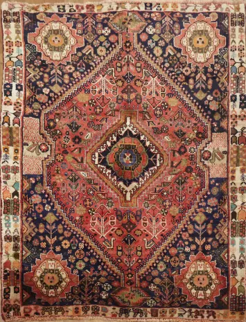 Traditional Tribal Persian Shiraz Area Rug 4x5