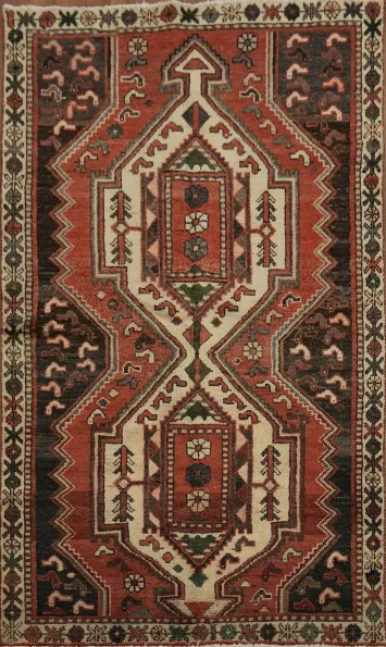 Traditional Persian Hamedan Area Rug 4x7