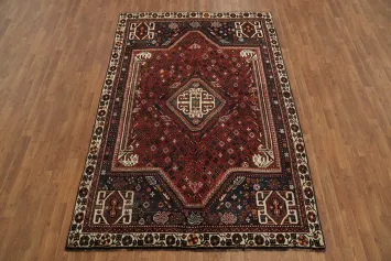 Traditional Tribal Persian Qashqai Area Rug 5x8