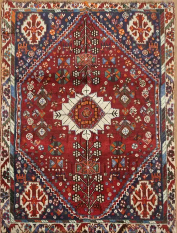 Traditional Tribal Persian Shiraz Area Rug 3x4