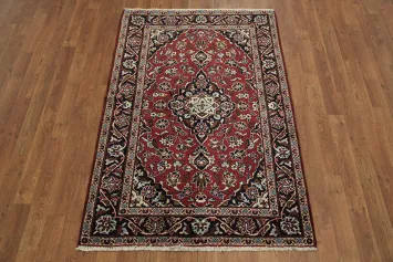 Elegant Floral Kashan Persian Rug 3x5