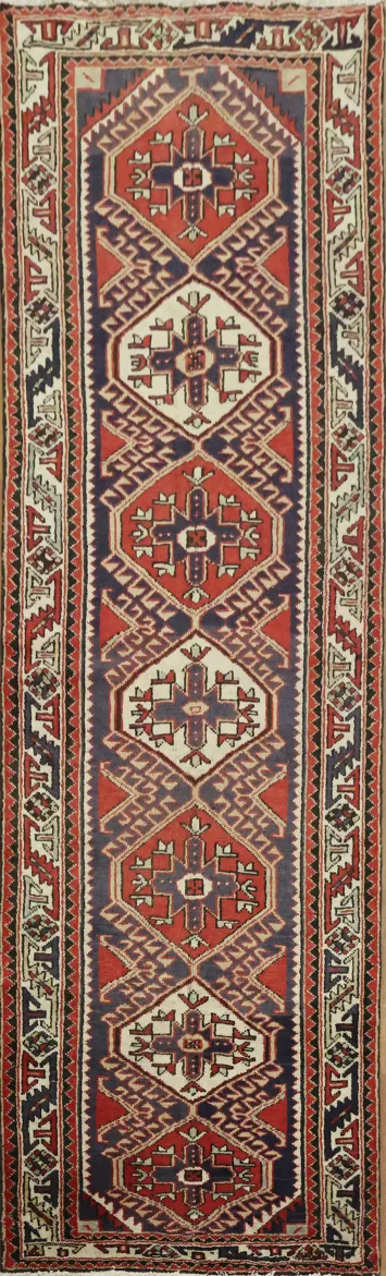 Cultural Elegance: Hamedan Persian Runner Rug 3x10