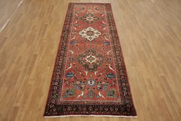 Exquisite Vintage Heriz Persian Runner Rug 4x11