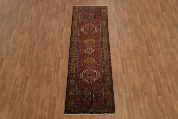 Authentic Persian Vintage Heriz Runner Rug 3x10